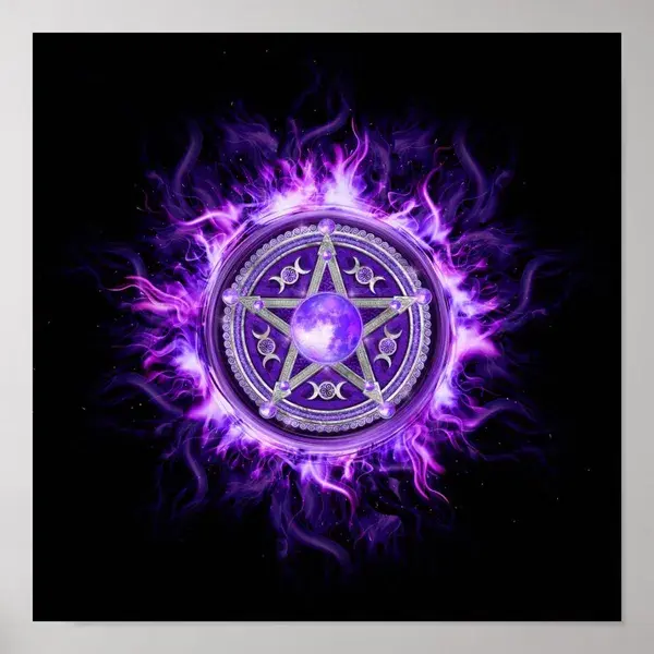 Purple Moon Pentagram