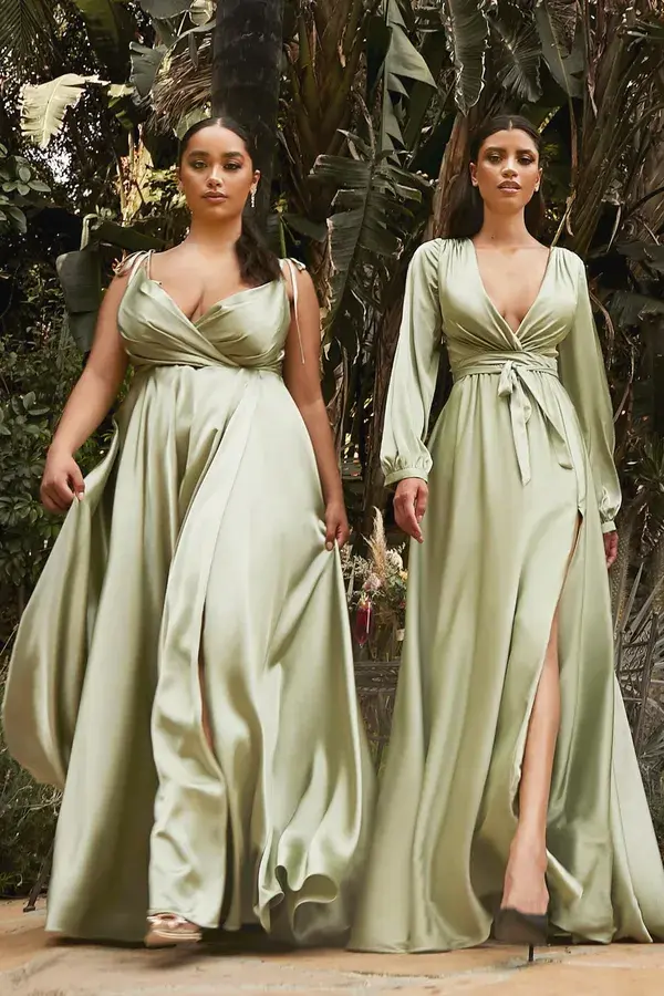 Long Flowy A-Line Evening Gown Sale - Emerald / M