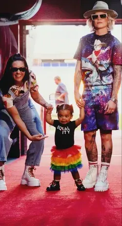 the krieger harris family on pride night