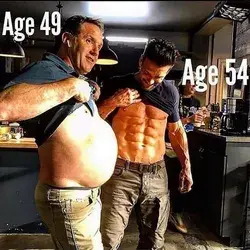 Age 49 Age 54 dad body v$ calisthenics dedication