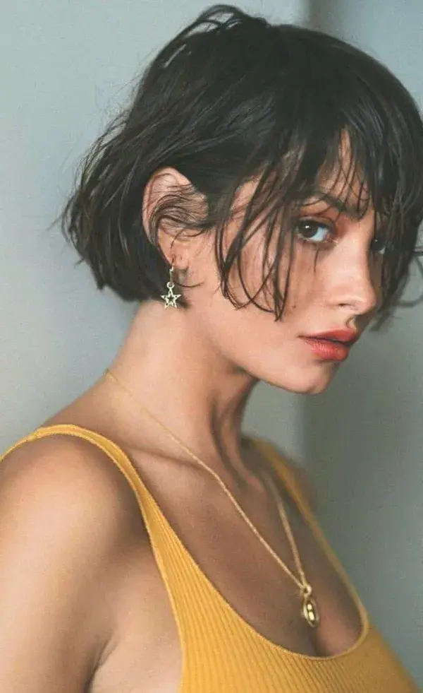 French Bob Haircut with bangs