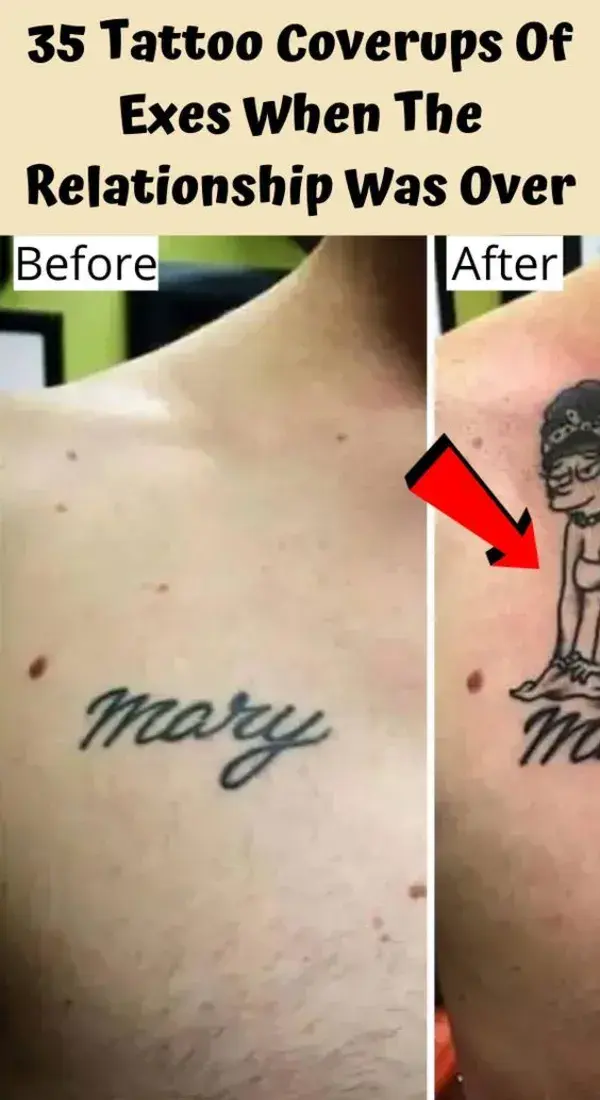 35 Tattoo Coverups Of Exes When The Relationship Was Over 