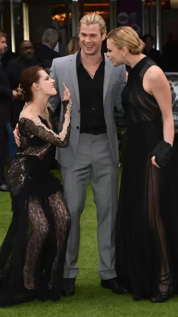 Kristen Stewart, Chris Hemsworth and Charlize Theron