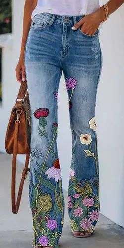 Floral Casual Pants | Vintage floral pants, Fashion clothes women, Fashion