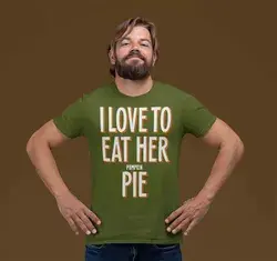 Men's Funny Thanksgiving T Shirt I Love To Eat Her Pie Funny Thanksgiving Shirts Funny Pie Shirt Pumpkin Pie T Shirt