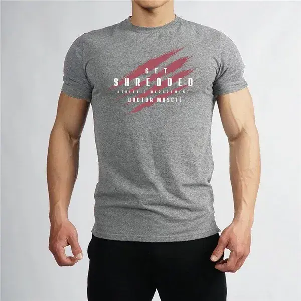 Get Shredded Men’s Gym Fitness Tshirt