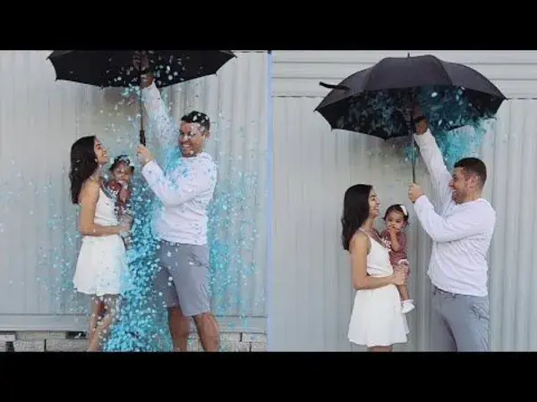 Pregnant Couple's Umbrella Gender Reveal || Best Viral Videos