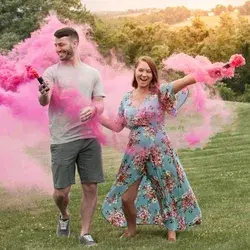 Gender Reveal Smoke Bomb Photoshoot