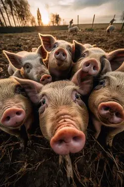 Pigs in farm