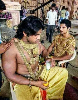 Behind the scenes Starplus Mahabharata Saurav Gurjar and Vin Rana
