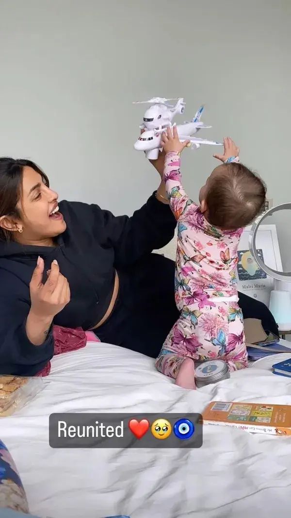 Priyanka Chopra with nick Jonas daughter  photo