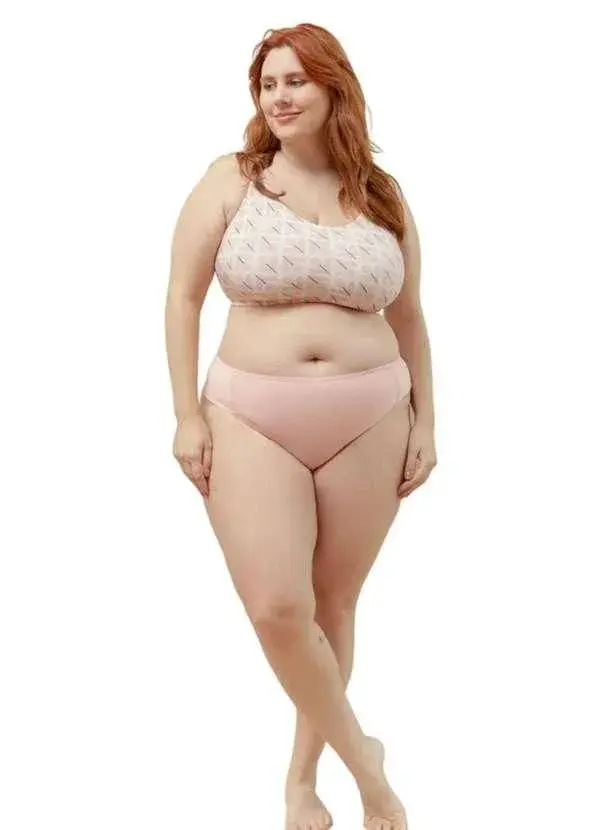 Calcinha Fio Dental Plus Size Rosa