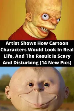 Artist Shows How Cartoon Characters Would Look In Real Life, And The Result Is Scary And Disturbing