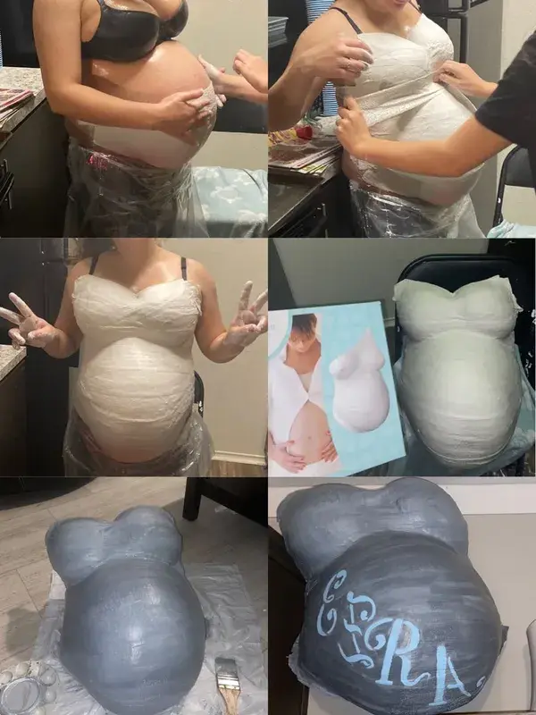 Baby bump belly cast