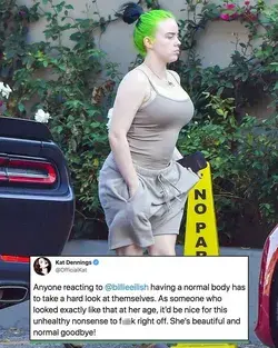If you have the audacity to comment on Billie Eilish's body, you're the bad guy—PERIOD.