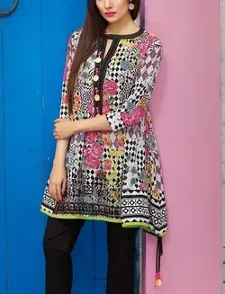 Trendy Linan Short Frock With Trouser Designs | Winter Short Frock Designs with Trouser for Girls
Tr