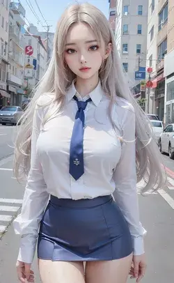 Cute Cool School Style Girl