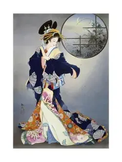 Art Print: Tsukiakari by Haruyo Morita : 24x18in