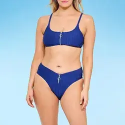 Mynah Adjustable Straps Bralette Bikini Swimsuit Top | Blue | Womens X-large | Swimsuit Tops Bralettes | Adjustable Straps|Removable Cup