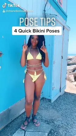 Pose tips 4 quick bikini poses / follow @confunee for more ♡