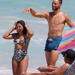 Stephen Curry and his wife