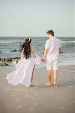 Fotos pré casamento na praia