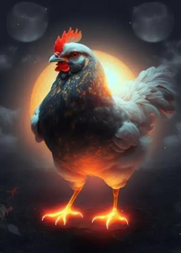 Metal Poster Displate "Chicken Colorful"