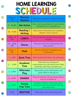 Home Learning Schedule