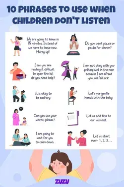 10 phrases to use when children don't listen!