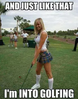 hot golf girl funny golfing meme