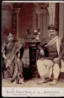 Vintage Photograph of Hindu Man and Wife