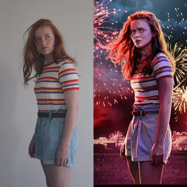 mad max costume !! sadie sink’s twin 