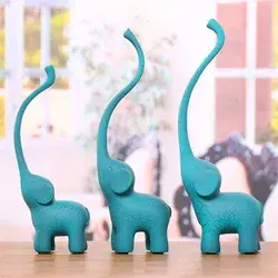 Three Small Elephants Lucky Ornaments Creative Home Living Room TV Cabinet Wine Cabinet Decorations