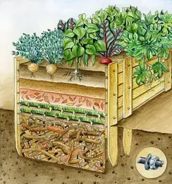 Filling the raised bed - These layers increase the harvest success - THE HOUSE