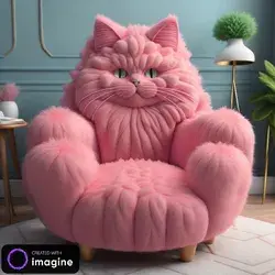 Pink Cat Chair