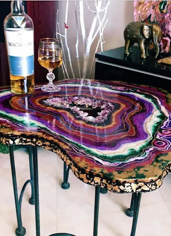 These Resin Epoxy Tables Are The Perfect Way To Add Some Color & Style To Your Home Decorating