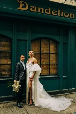 Art Deco / Modern Chic Wedding Groom & Groom