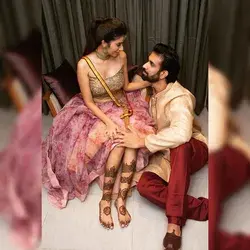 Rajeev & Charu Mehndi Look