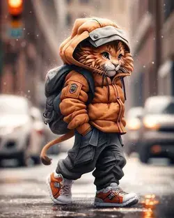 Winter fashion cat