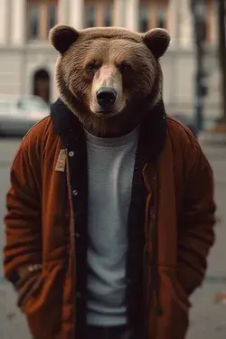 Bear with urban outfit