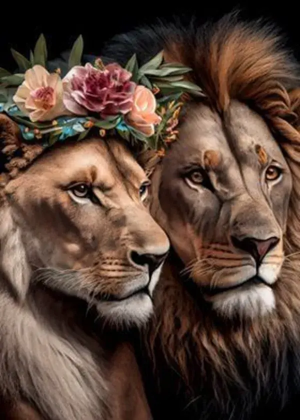 Striking Lion Poster: Adorning Your Space with the Magnificence of Lions