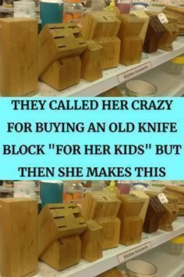 Mom Transforms Old Knife Block For Kids