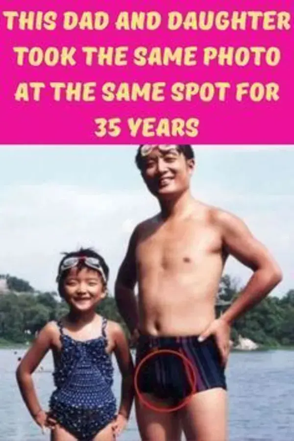 This Dad and Daughter Took The Same Photo At The Same Spot for 35 Years