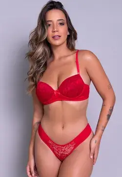 Conjunto Bella Fiore Modas Brenda Vermelho