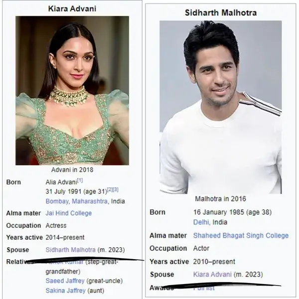 Sidharth Malhotra & Kiara Advani