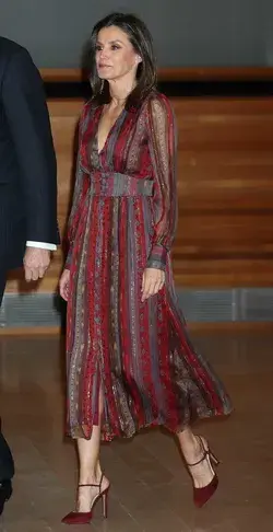 Queen Letizia in Familiar Red for the National Cultural Awards