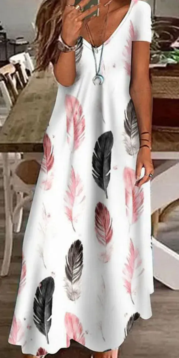 SUMMER SALE!!  Casual Plus Size Print Dress>>Stylish, Comfy, Soft