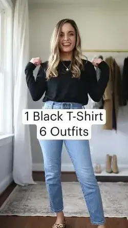 1 Black T-shirt 6 outfit