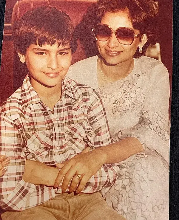 Saif Ali Khan childhood Sharmila Tagore