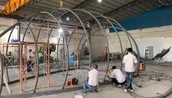 Cocoon tent / Shell shape tent installing in our factory